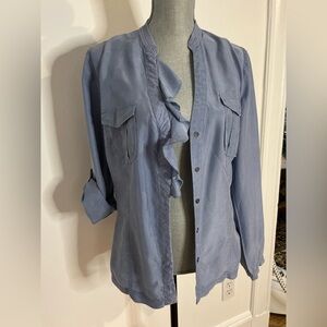 Yaya Collection Light Blue Button-Up Blouse